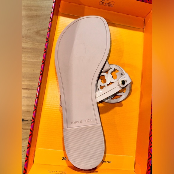 Tory Burch Miller Patent Sandal Sea Shell Pink Sandals - Picture 11 of 12